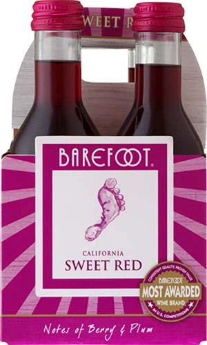 Barefoot Sweet Red 187ML 4PK