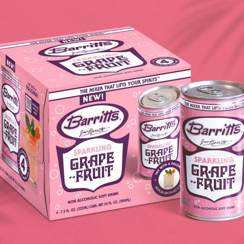 Barritts Grapefruit Soda 7.5OZ 4PK Can