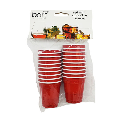 BARY3 Red Mini Cups 2OZ 20PK BAR-0190