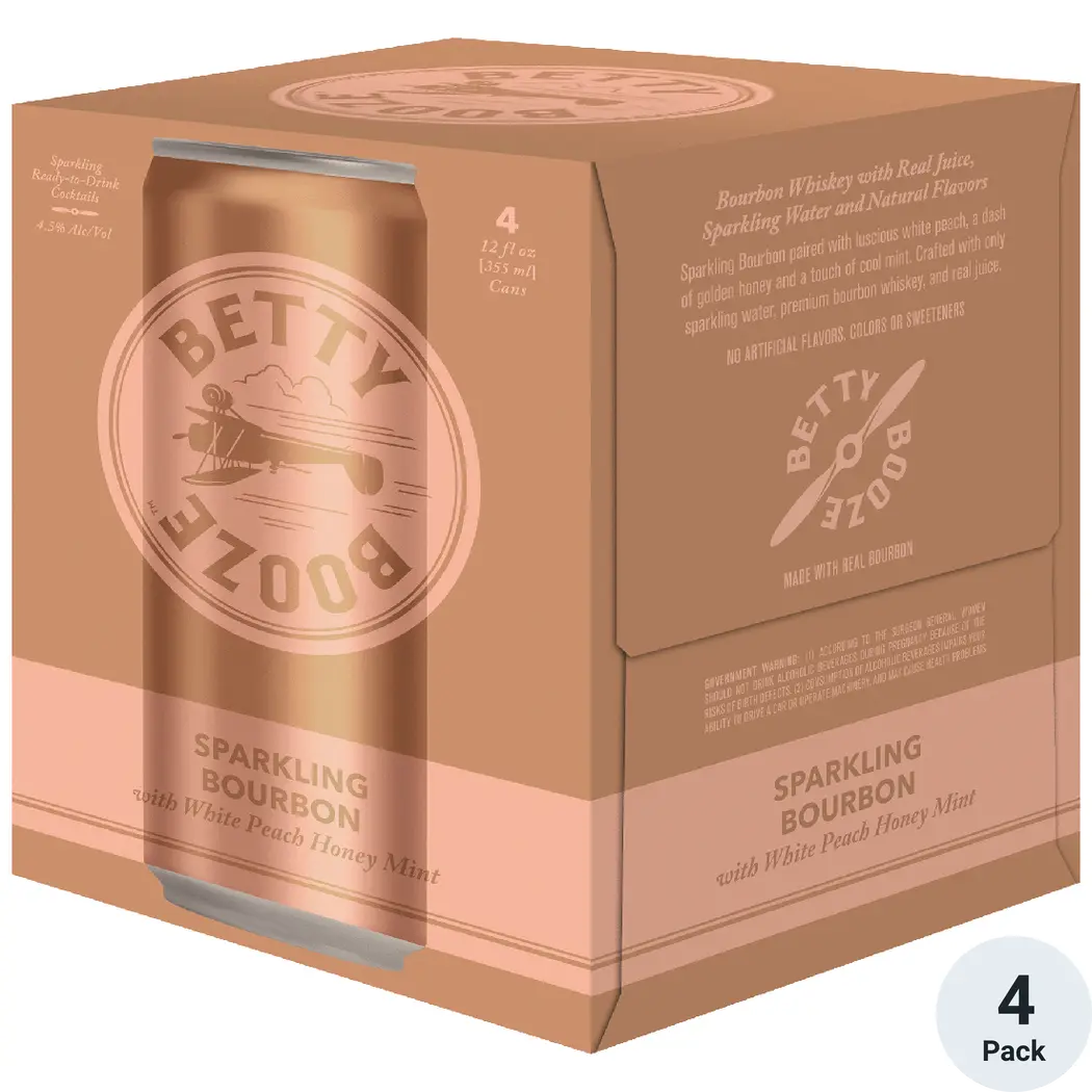 Betty Booze Peach Honey Mint 4PK
