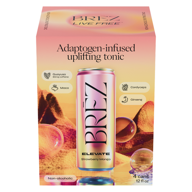 Brez Elevate Thc Strawberry Mango 4PK Can