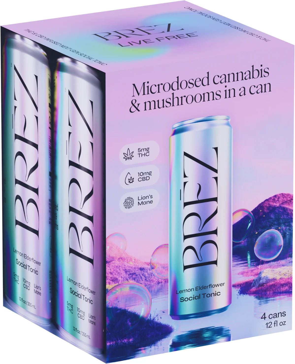 Brez Flow Thc Lemon Elderflower 4PK Can