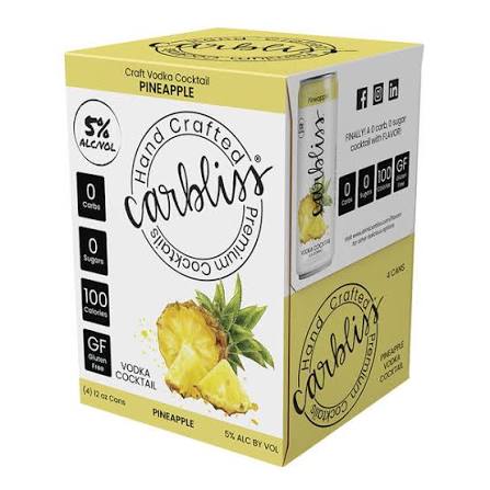 Carbliss Vodka Pineapple 4PK