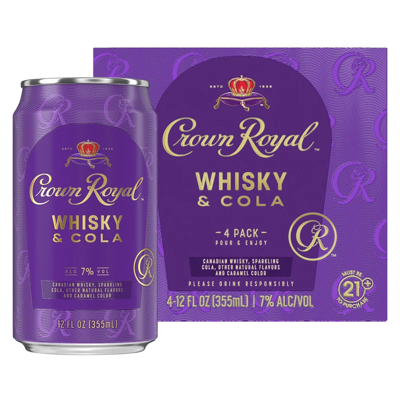 Crown Royal Whisky & Cola 4PK 12OZ
