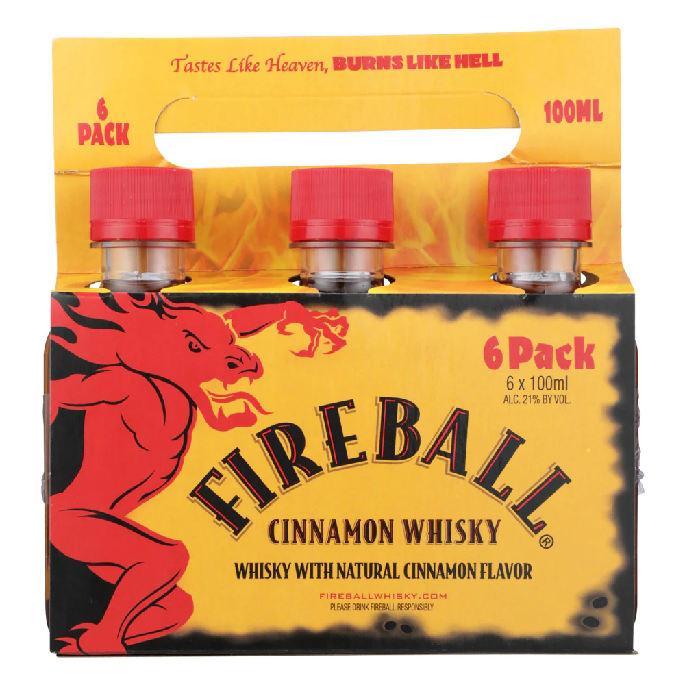 Fireball Cinnamon Whisky 100ML 6PK