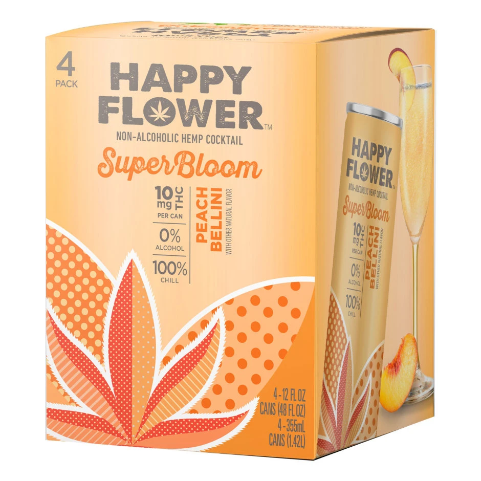 Happy Flower Superbloom Peach Bellini 10MG 4PK