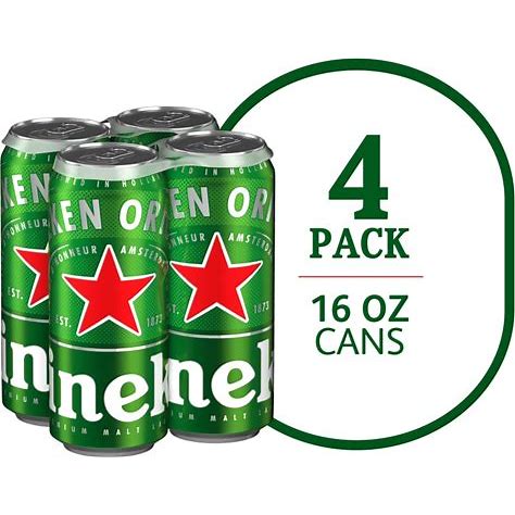 Heineken 4PK 16OZ Can
