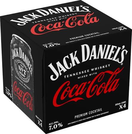 Jack Daniels & Coke 4PK Cans