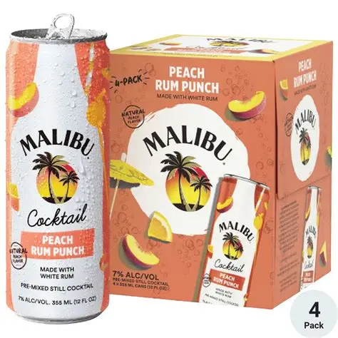 Malibu Peach Rum Punch 4PK