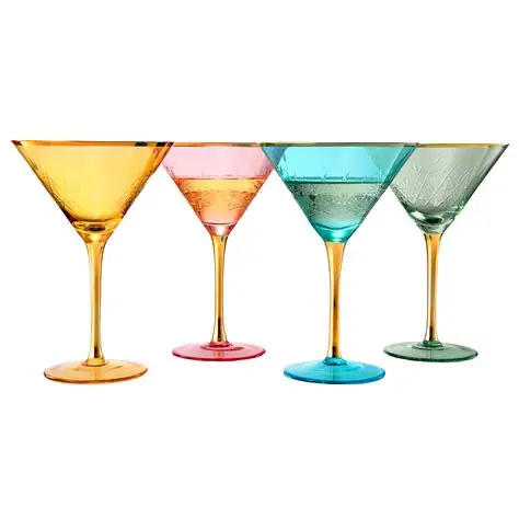 Multi Color Martini Glass 10oz