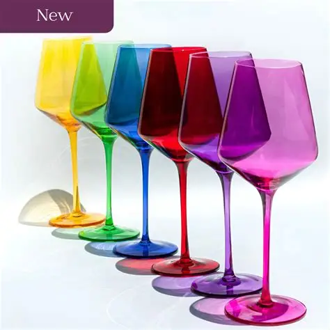 Multi Color Wine Glass 24oz