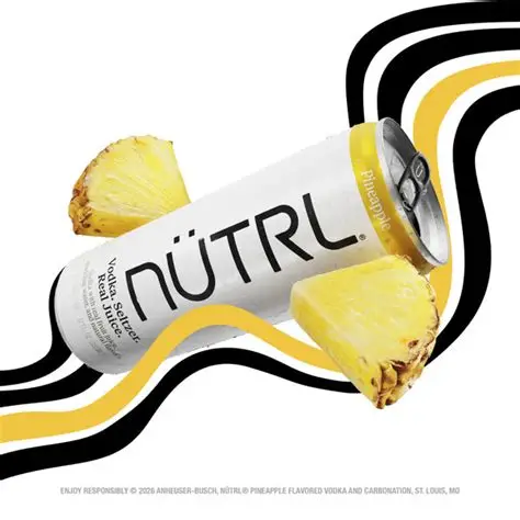 Nutrl Pineapple 12OZ Single - Bkg