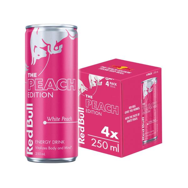 Red Bull White Peach 8OZ 4PK Can