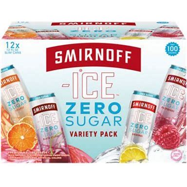 Smirnoff Zero Sugar Variety 12OZ 12PK Can