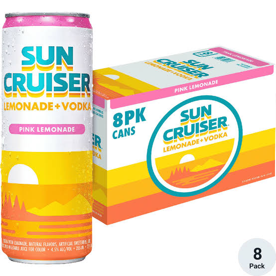 Sun Cruiser Pink Lemonade 8PK 12OZ Cans