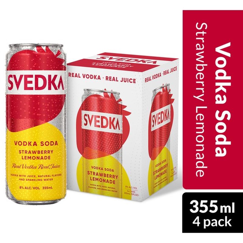 Svedka Soda Strawberry Lemonade 4PK