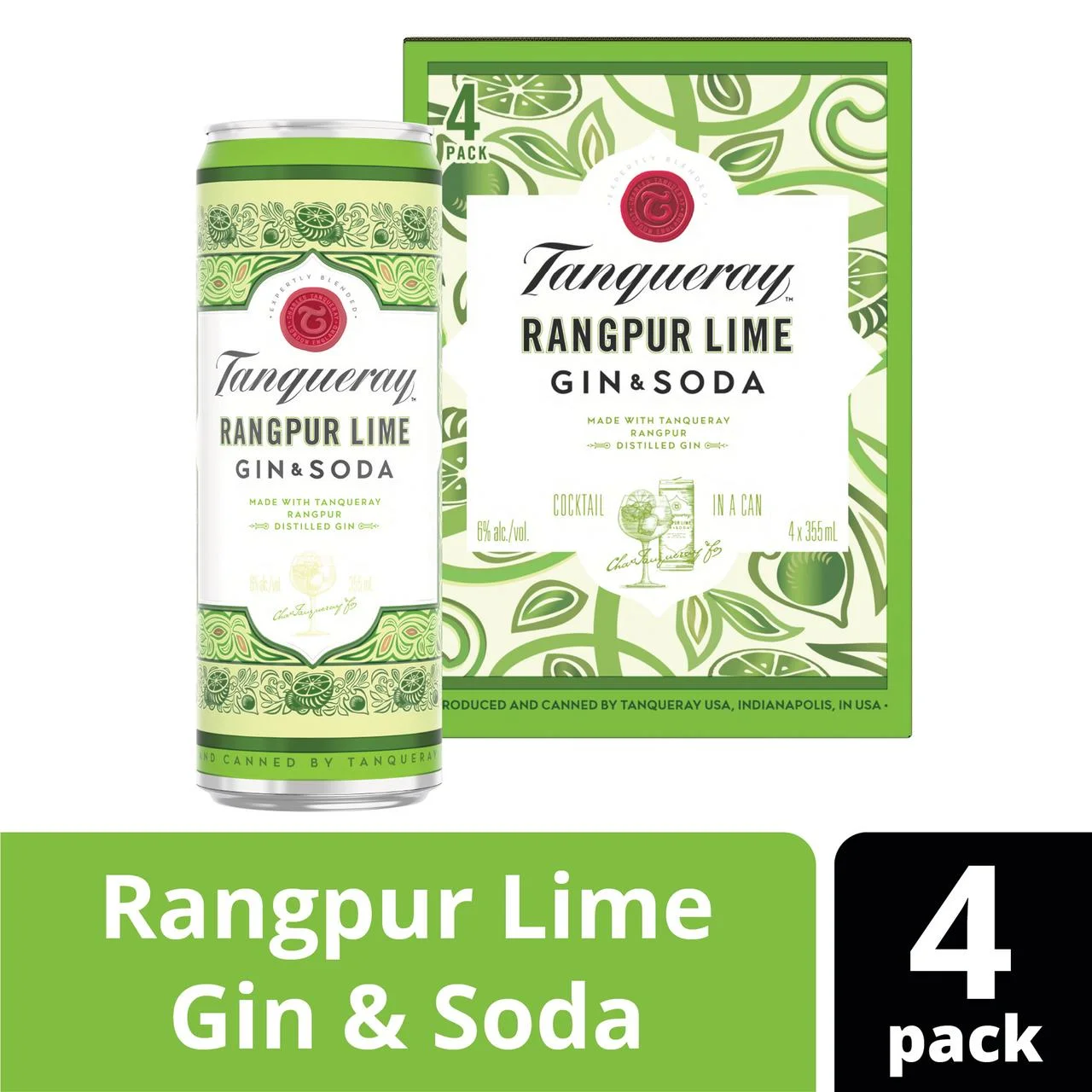 Tanqueray Rangpur Lime SNGL/4PK
