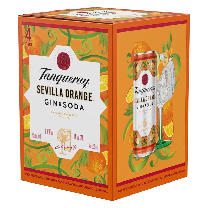 Tanqueray Sevilla Orange Soda SNGL/4PK