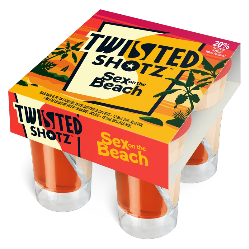 Twisted Shots Sex On the Beach 4PK