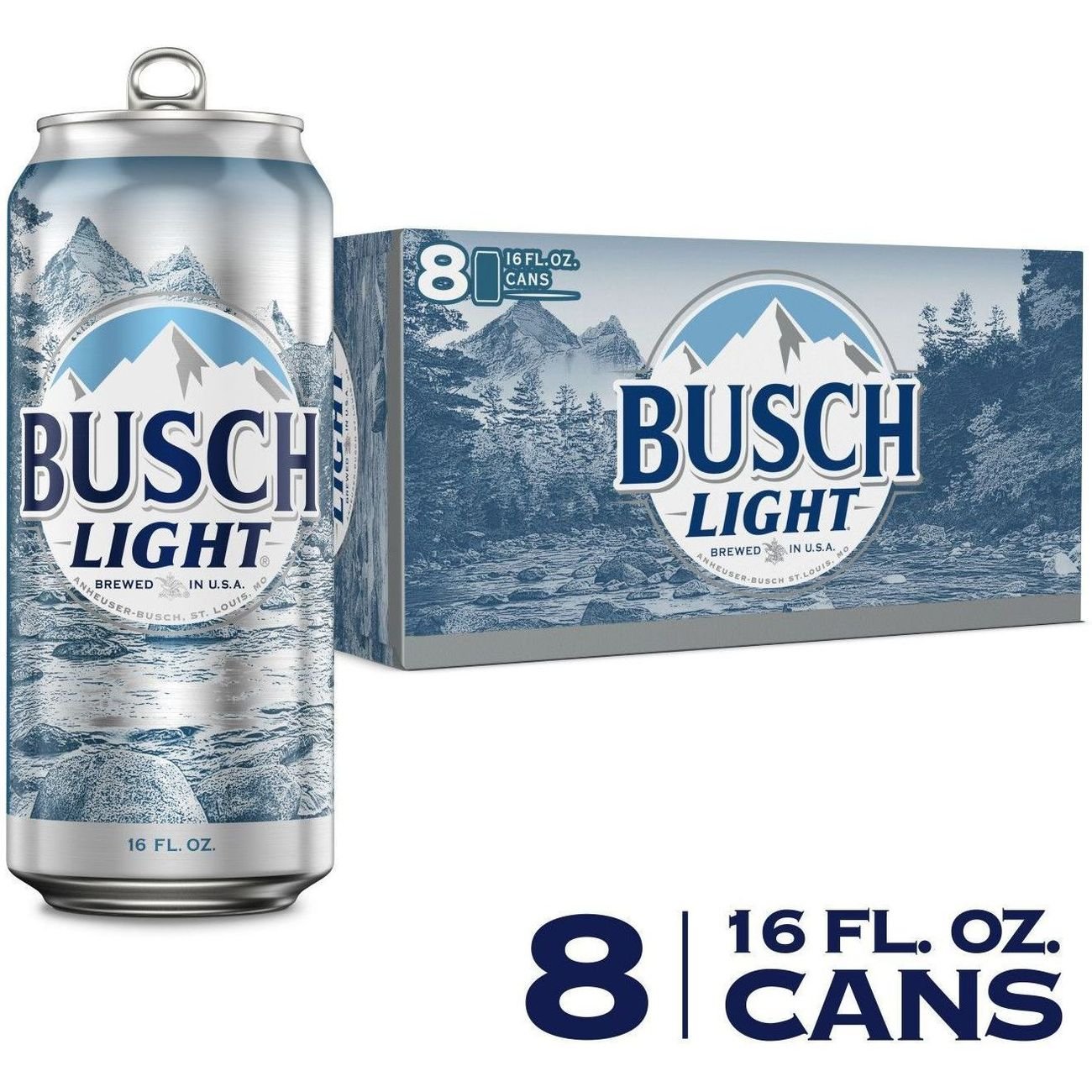 Busch Light 8PK 16OZ Can