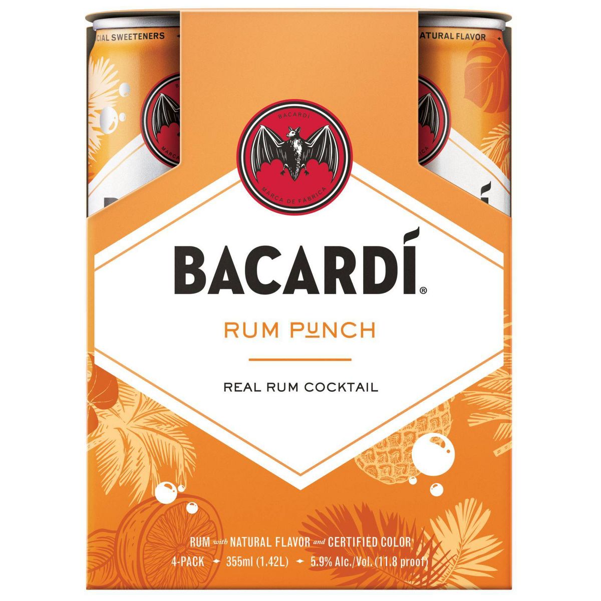 Bacardi Rum Punch 4 Pack Cans