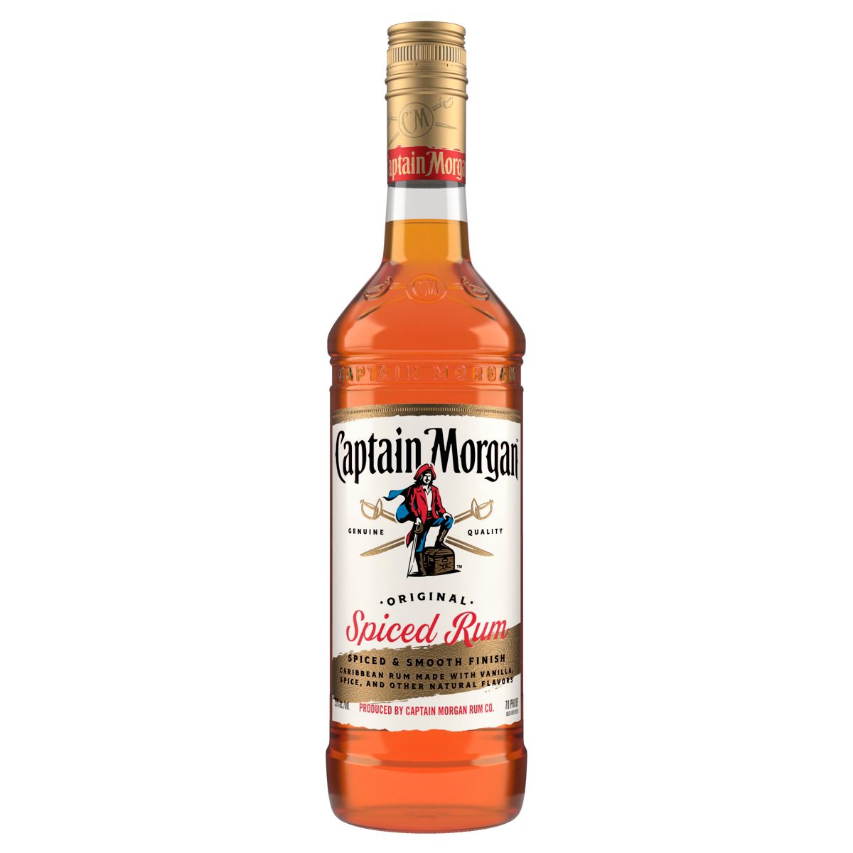 Captain Morgan Spiced Rum 750ML Glass