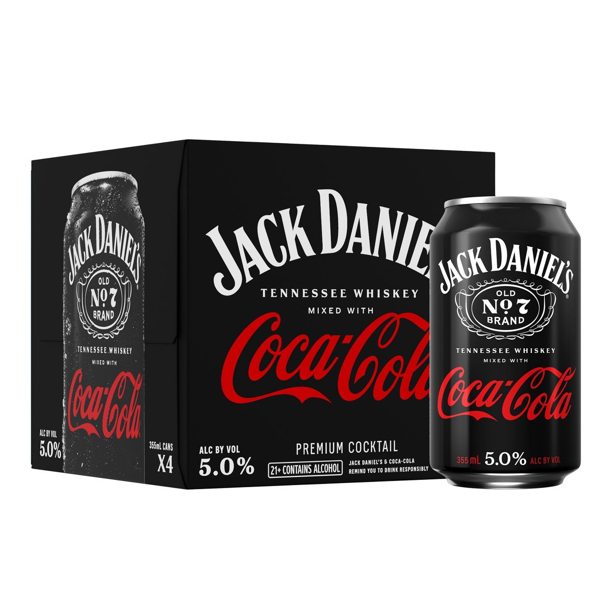 Jack and Coke 4PK Can
