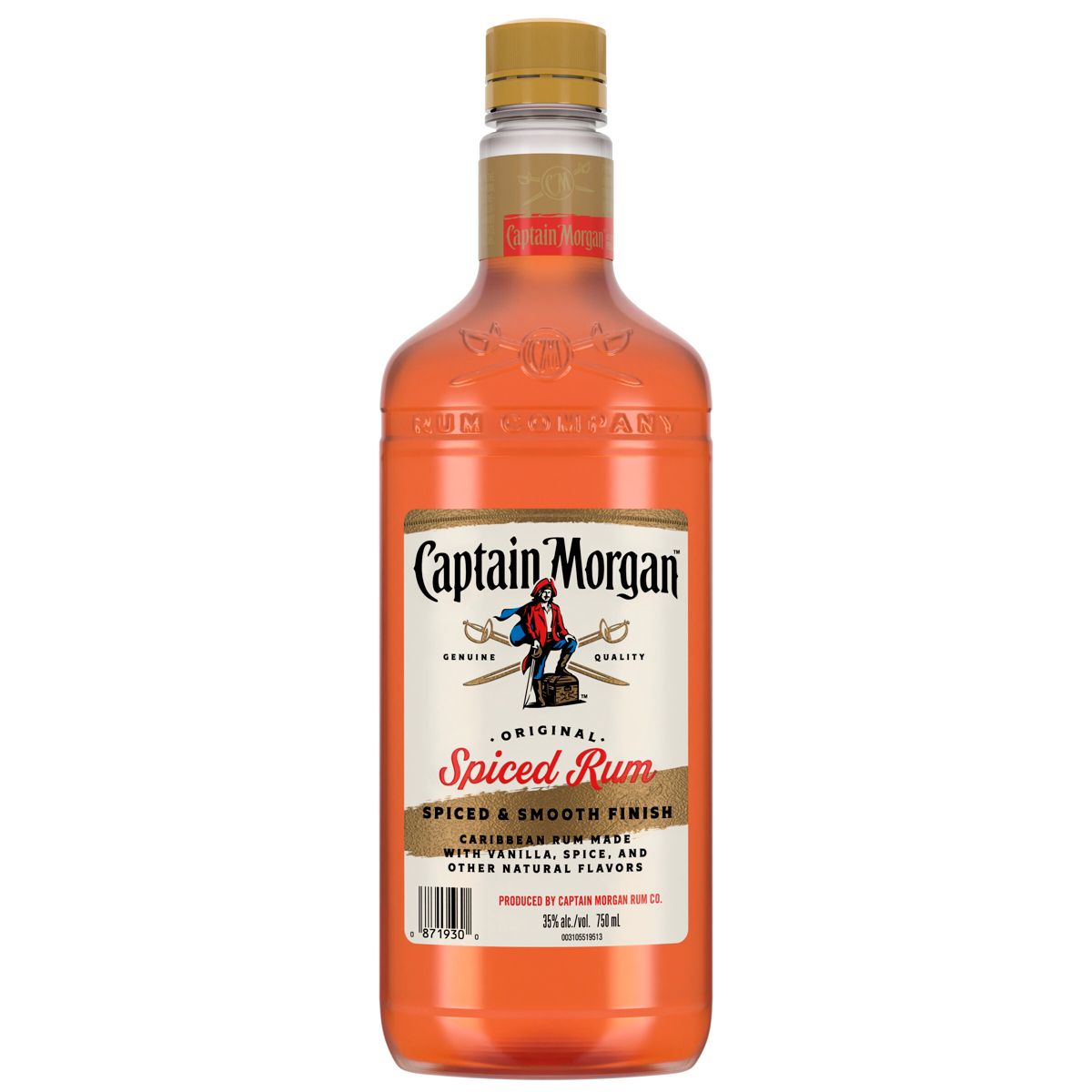 Captain Morgan Spiced Rum 750ML Plastic